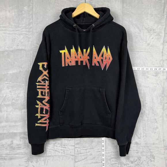 Trippie Redd Excitement Tour Hoodie Black Graphic Pullover Y2K Size M Metal VTG - Picture 2 of 9